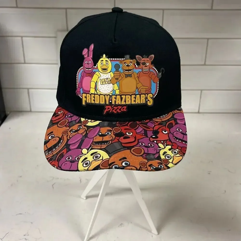 Five Nights at Freddys Youth Hat Black Freddy Fazbear’s Pizza Baseball Cap